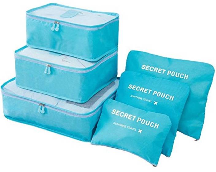 pack of blue packing cubes