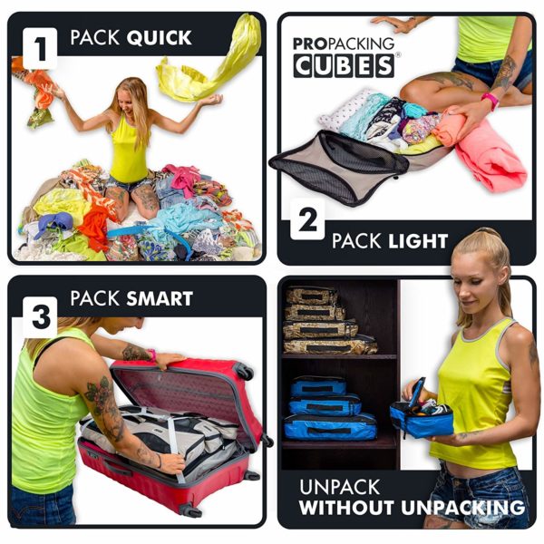 pro packing cubes in use